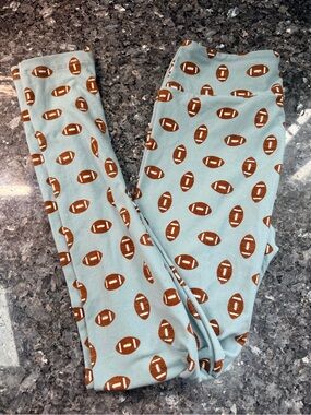 LuLaRoe Women’s Limited Edition Sporty Football Print Leggings Size One Size OS